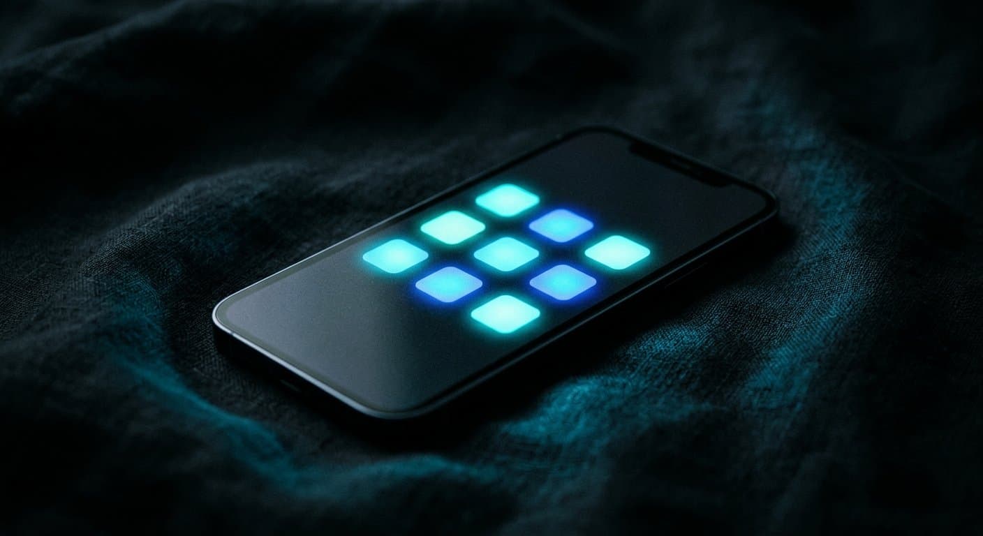 Phone with social media apps on screen